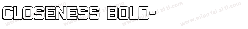 Closeness Bold字体转换